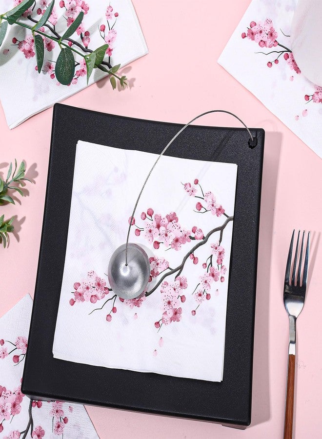 JarThenaAMCS مناديل ورقية من JarThenaAMCS، 80 قطعة، بنقشة زهر الكرز، لون وردي، للاستخدام مرة واحدة، مناسبة لفصلي الربيع والصيف، مثالية للغداء والعشاء، وحفلات الزفاف، وأعياد الميلاد، وحفلات استقبال المولود. - Image 4